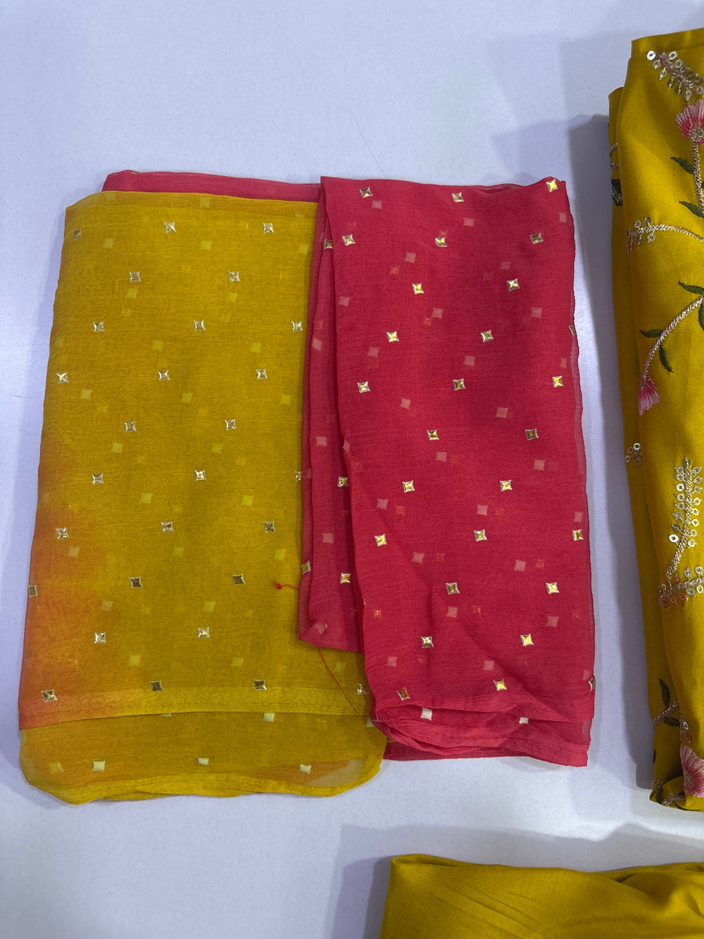 Unstitched half sleeves plus size kurta set jc0185