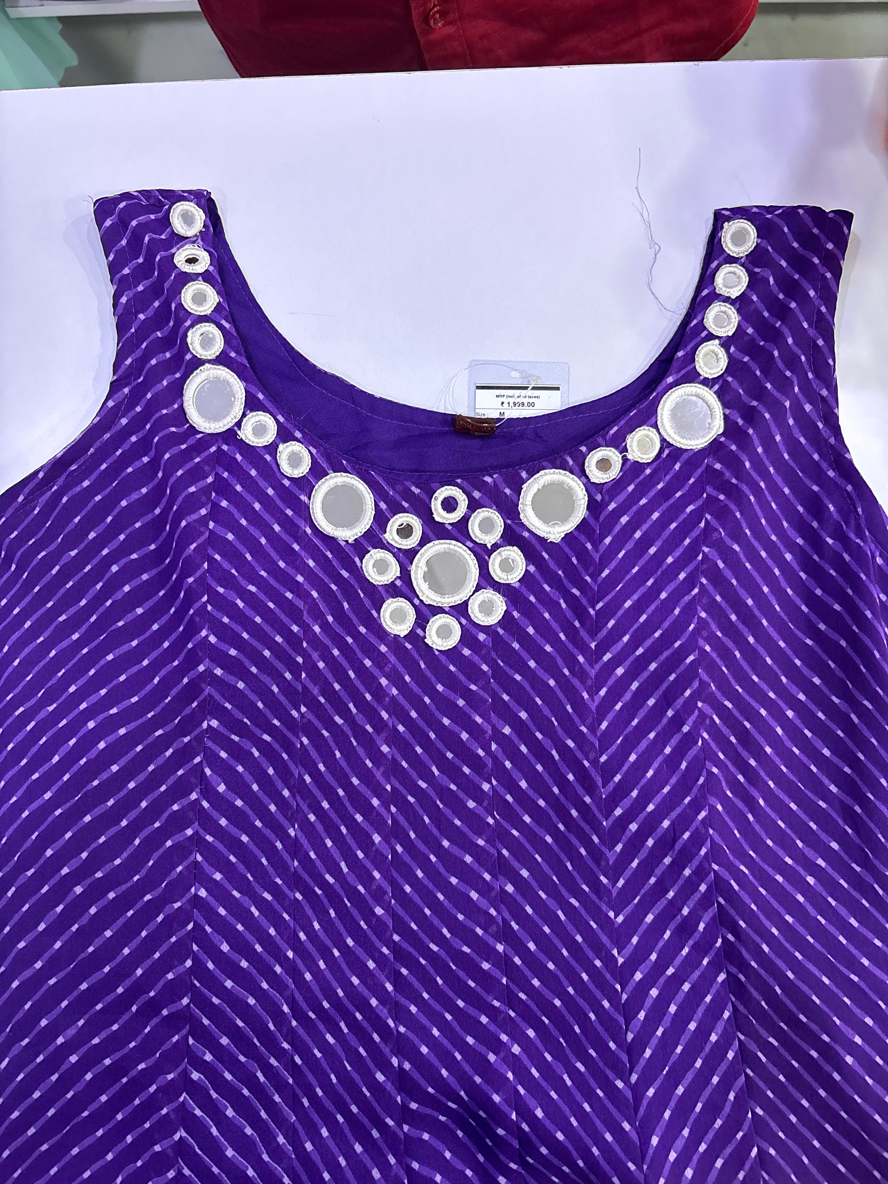 Anarkati unstitched 3/4th kurta set