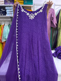 Anarkati unstitched 3/4th kurta set