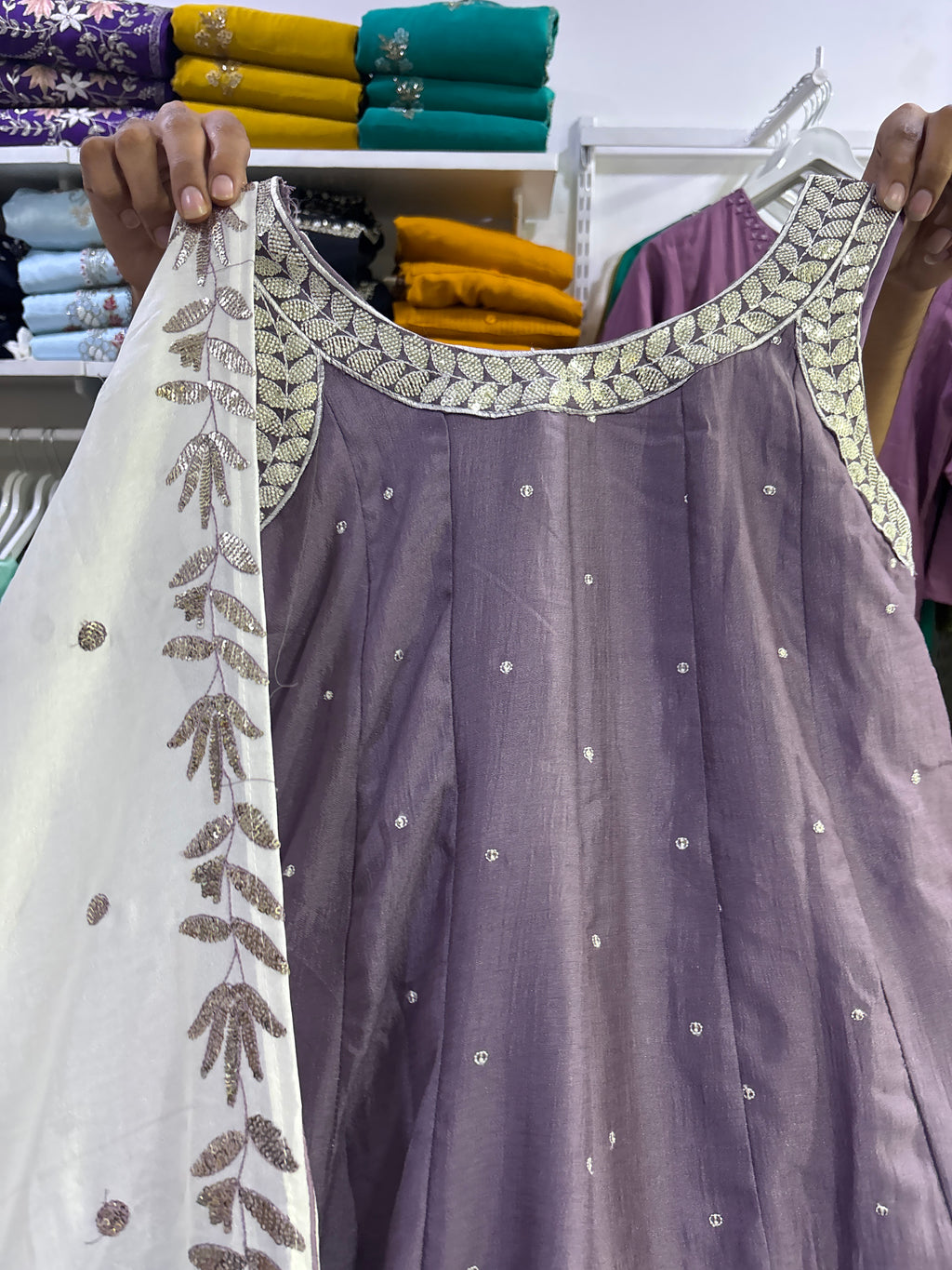 Anarkali kurta set half sleeves